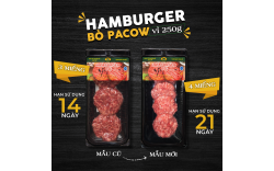 Thông báo thay đổi quy cách mới – Sản phẩm HAMBURGER BÒ PACOW