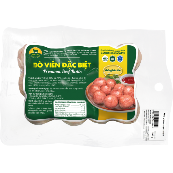 BÒ VIÊN PACOW ĐẶC BIỆT 200G 